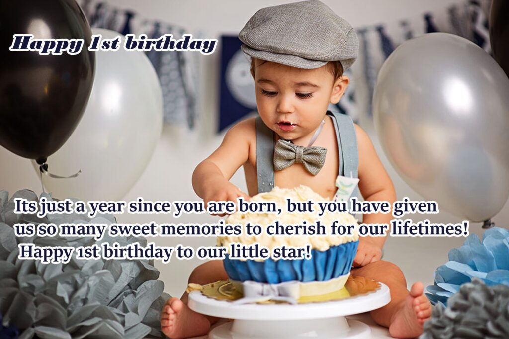 Beautiful 1st Birthday Wishes with Images for the kid is dream of parent.